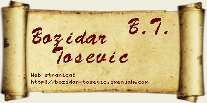 Božidar Tošević vizit kartica